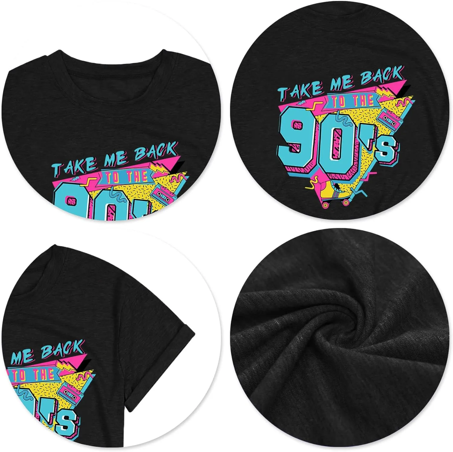 90s Outfit for Women Take Me Back to The 90's Shirt Vintage 80s T-Shirt Casual 90s 80s Nostalgia Tee Tops