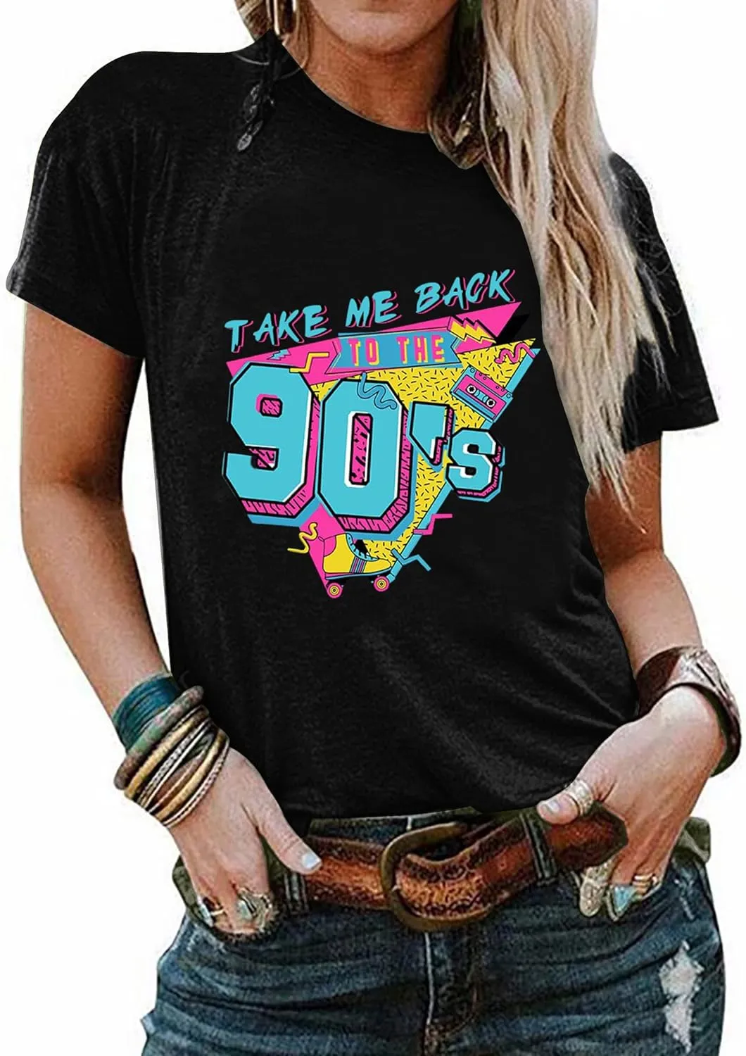 90s Outfit for Women Take Me Back to The 90's Shirt Vintage 80s T-Shirt Casual 90s 80s Nostalgia Tee Tops