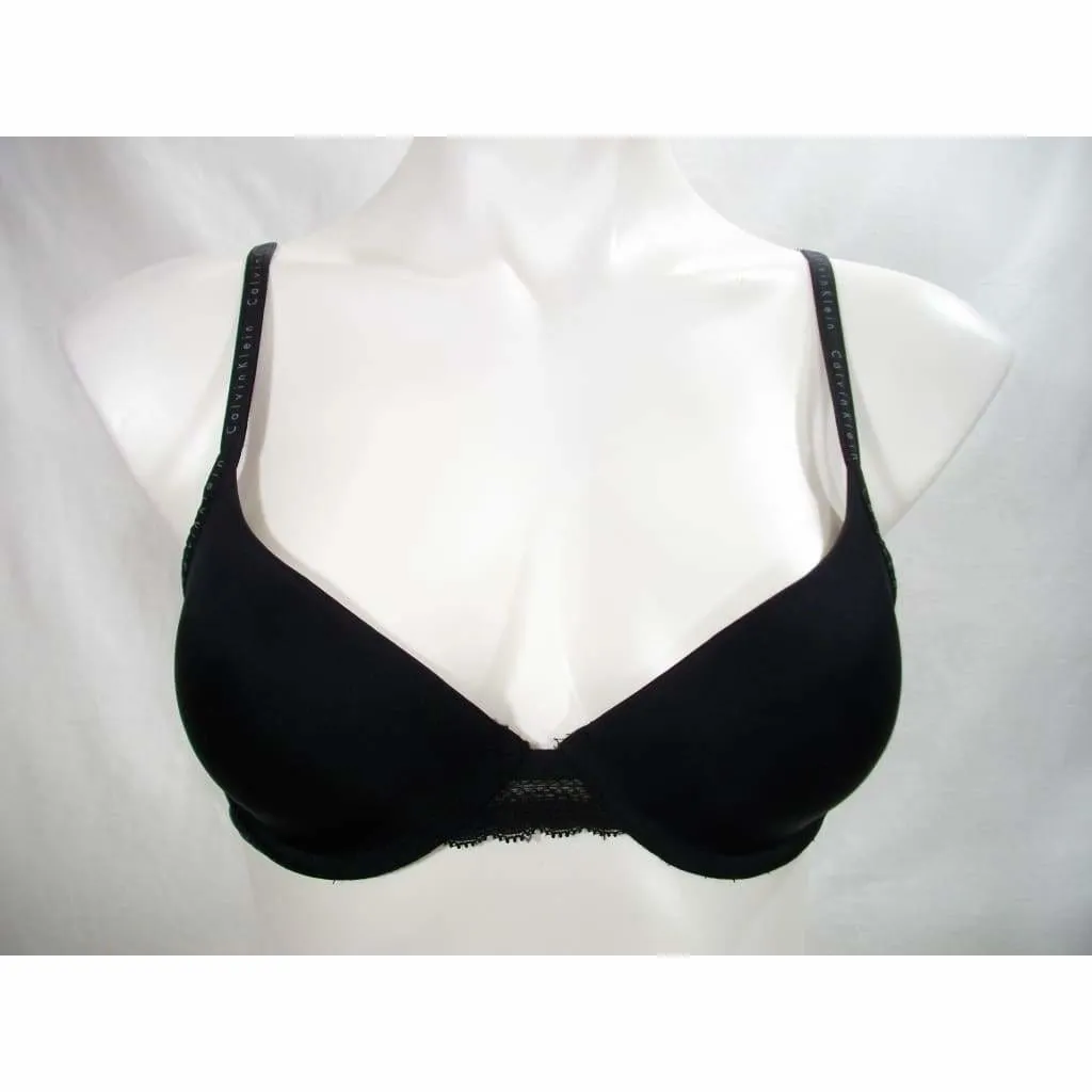 Calvin Klein QF1417 Signature Demi Underwire Bra 32A Black NWT