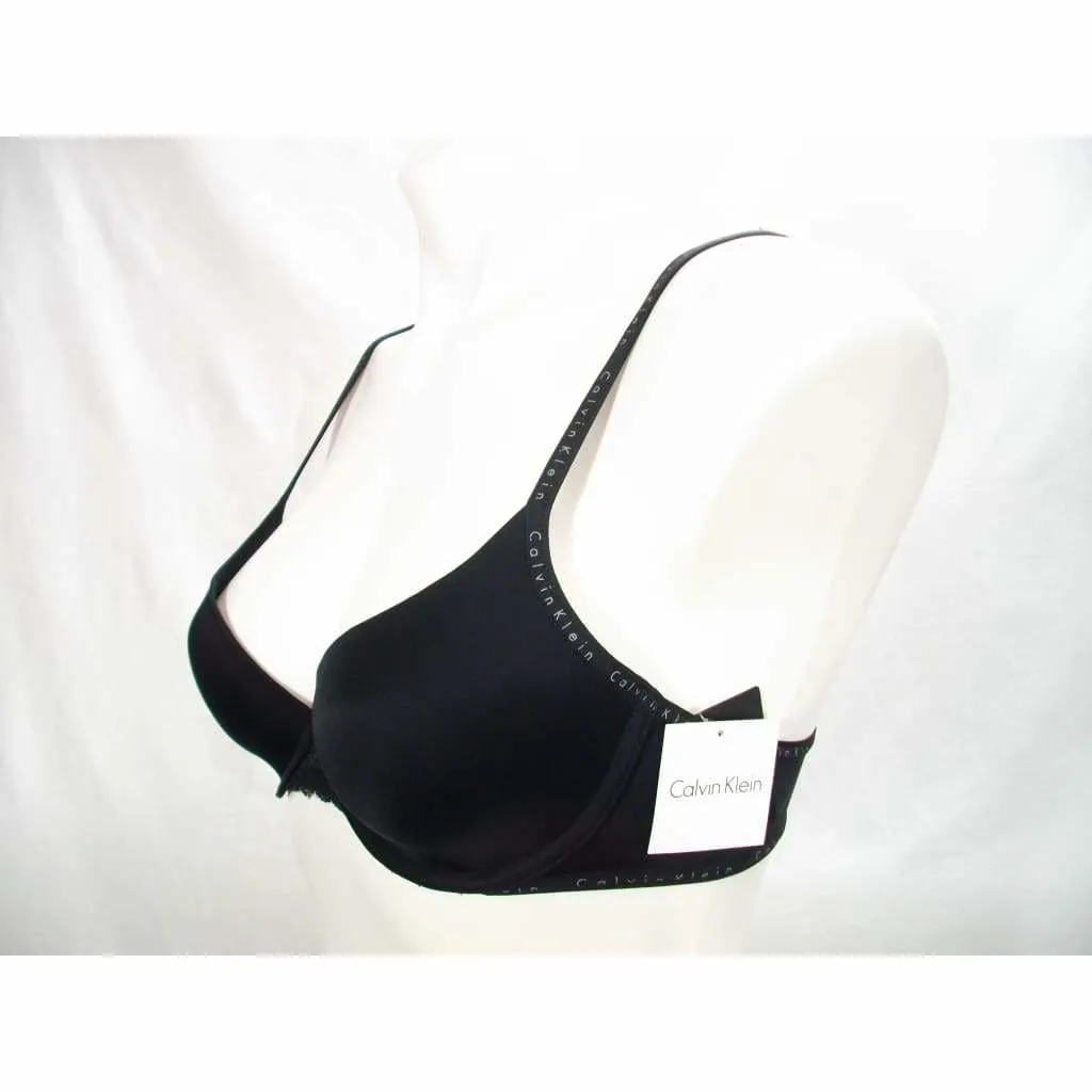Calvin Klein QF1417 Signature Demi Underwire Bra 32A Black NWT