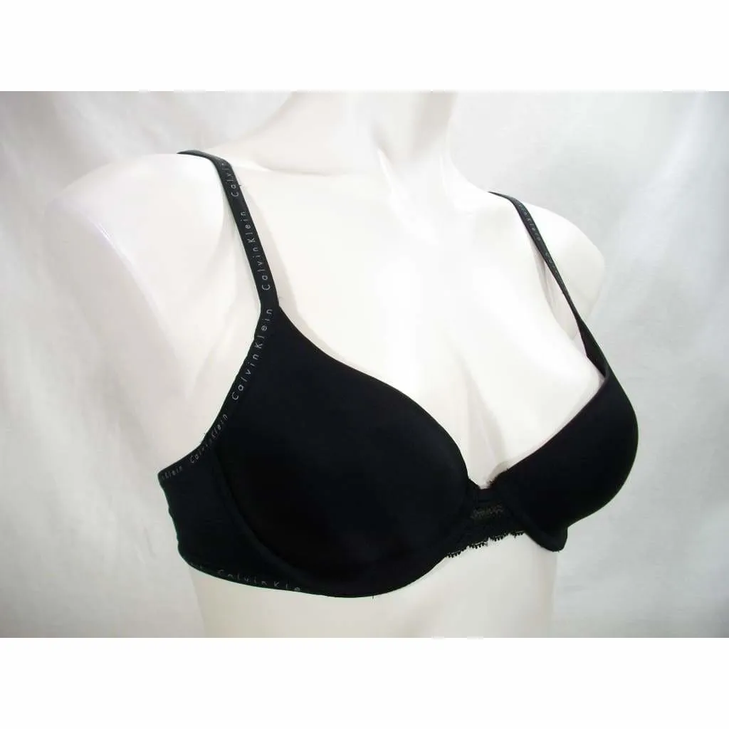 Calvin Klein QF1417 Signature Demi Underwire Bra 32A Black NWT