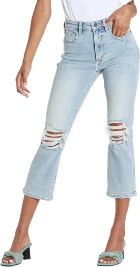DEAR JOHN Frankie Women's Jeans Straight Fit Cropped High Rise