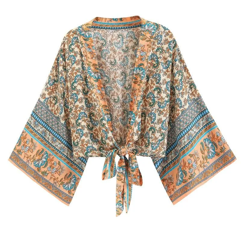 Handmade Bohemian Kimono, Bohemian Short Kimono, Beach Cover Up Kimono, Vintage Bohemian Kimono, Beach Dress Kimono, Boho Short Kimono