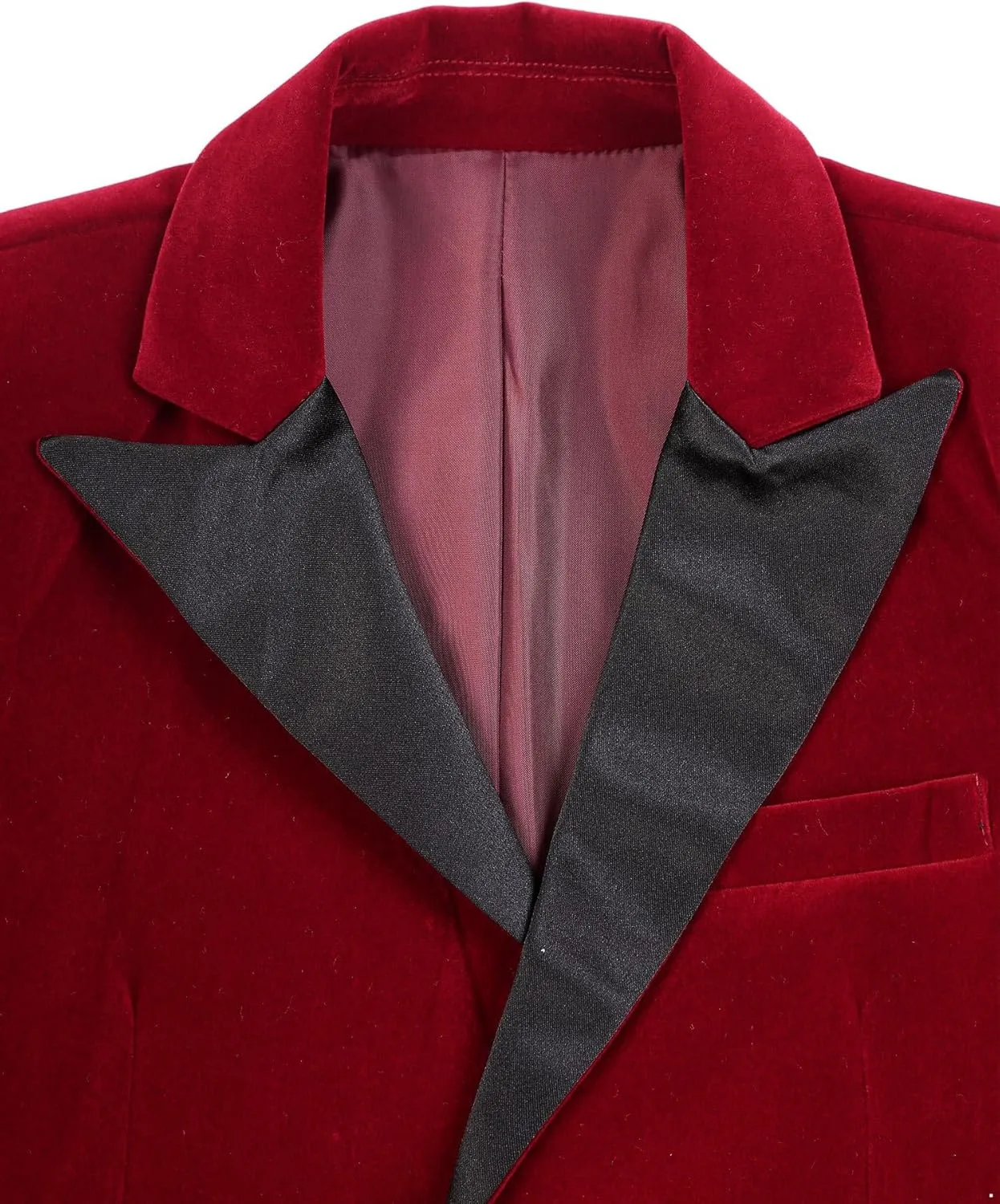 Kids Boys Velvet Blazer Jacket One Button Tuxedo Top Evening Formal V Neck Coat Suit